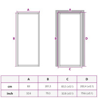 Produktbild för Innerdörr ESG-glas och aluminium 83x201,5 cm svart