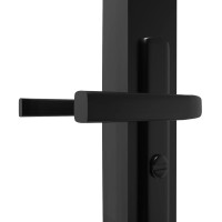 Produktbild för Innerdörr ESG-glas och aluminium 76x201,5 cm svart