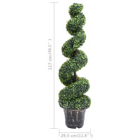 Miniatyr av produktbild för Konstväxt buxbomar spiral med kruka 117 cm grön