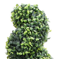 Produktbild för Konstväxt buxbomar spiral med kruka 59 cm grön