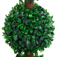 Produktbild för Konstväxt buxbom bollformad med kruka 90 cm grön