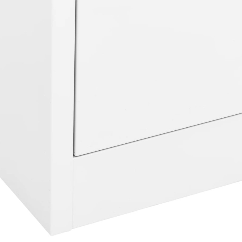 Produktbild för Dokumentskåp vit 90x46x103 cm stål