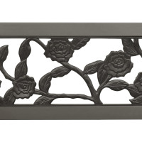 Produktbild för Trädgårdsbänk dubbel 246 cm grå stål