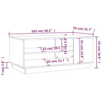Miniatyr av produktbild för Soffbord sonoma-ek 102x55x43 cm spånskiva
