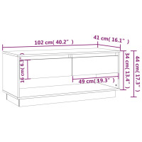Produktbild för Tv-bänk vit högglans 102x41x44 cm konstruerat trä