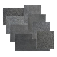Produktbild för WallArt Läderplattor Bowen grå 32 st