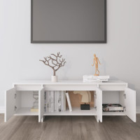 Miniatyr av produktbild för Tv-bänk vit 120x30x40,5 cm konstruerat trä