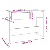 Produktbild för Konsolbord sonoma ek 100x35x76,5 cm konstruerat trä