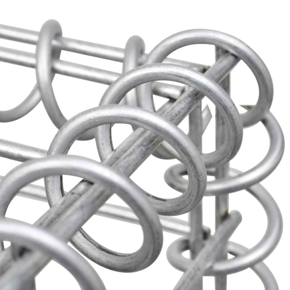 Produktbild för Planteringsgabion upphöjd galvaniserat stål 360x30x10 cm