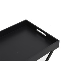 Produktbild för Hopfällbart bord svart 48x34x61 cm MDF