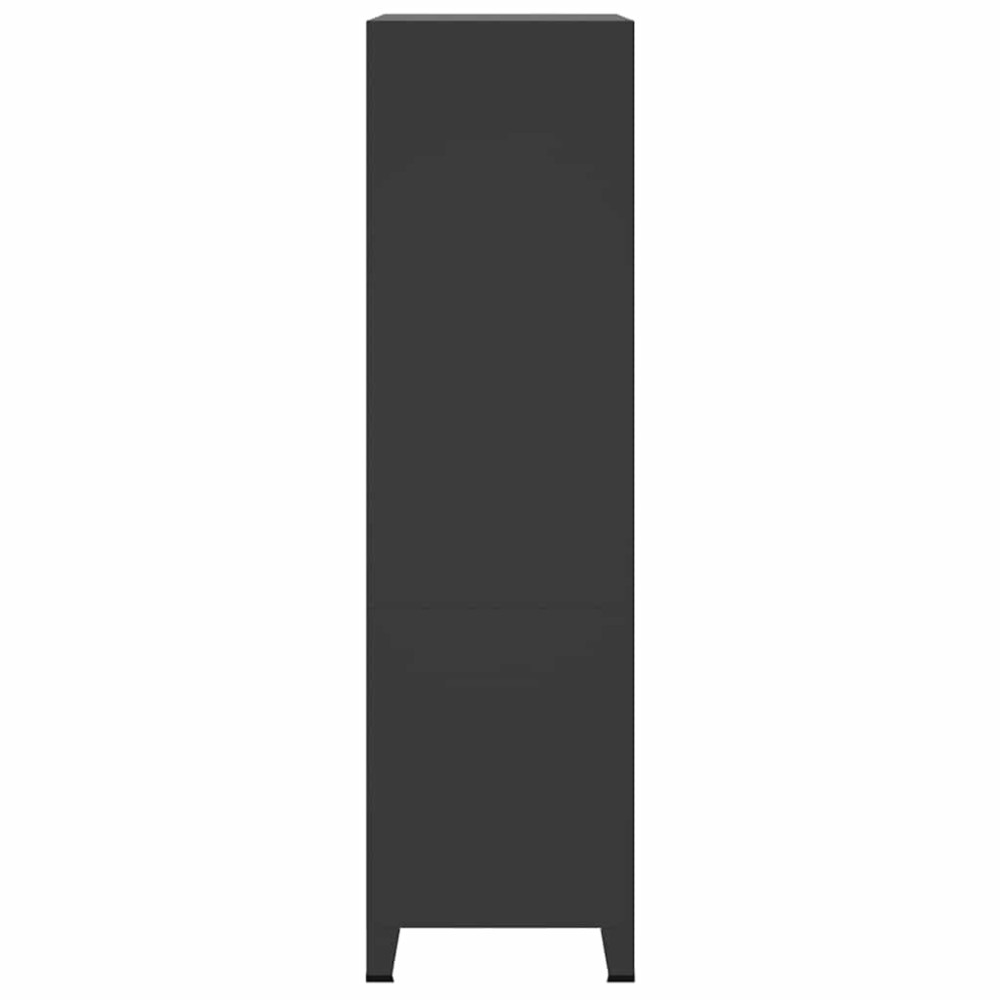 Produktbild för Garderob industriell svart 90x50x180 cm metall