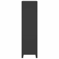 Produktbild för Garderob industriell svart 90x50x180 cm metall