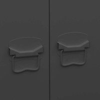 Produktbild för Garderob industriell svart 90x50x180 cm metall
