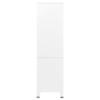Miniatyr av produktbild för Garderob industriell vit 90x50x180 cm metall