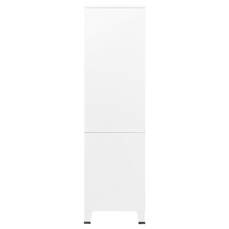 Produktbild för Garderob industriell vit 90x50x180 cm metall