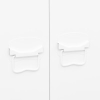Miniatyr av produktbild för Garderob industriell vit 90x50x180 cm metall