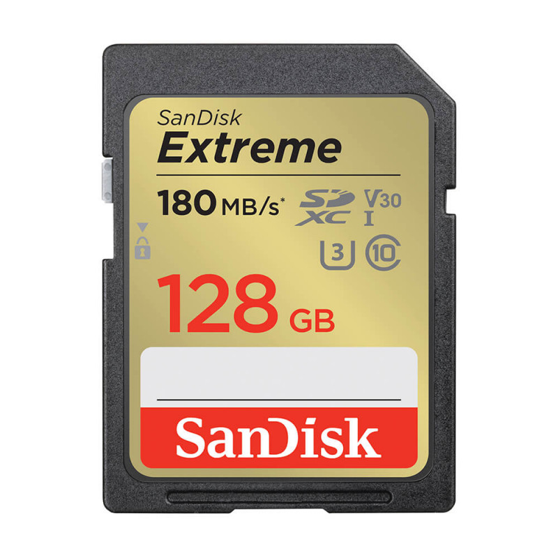 Produktbild för SDXC Extreme 128GB 180MB/s UHS-I C10 V30 U3