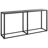 Produktbild för Konsolbord svart 160x35x75,5 cm härdat glas
