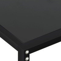 Produktbild för Konsolbord svart 160x35x75,5 cm härdat glas