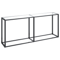 Produktbild för Konsolbord transparent 180x35x75,5 cm härdat glas