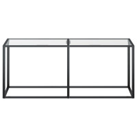 Produktbild för Konsolbord transparent 180x35x75,5 cm härdat glas