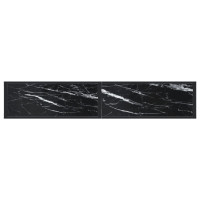 Produktbild för Konsolbord svart marmor 180x35x75,5 cm härdat glas