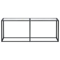 Produktbild för Konsolbord transparent 200x35x75,5 cm härdat glas