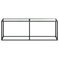 Produktbild för Konsolbord transparent 220x35x75,5 cm härdat glas