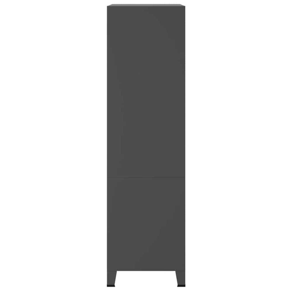 Produktbild för Garderob industriell antracit 90x50x180 cm metall