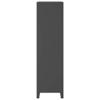 Produktbild för Garderob industriell antracit 90x50x180 cm metall