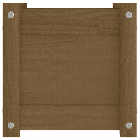 Produktbild för Odlingslådor 2 st honungsbrun 31x31x31 cm massiv furu