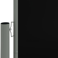 Miniatyr av produktbild för Infällbar sidomarkis svart 200x1200 cm