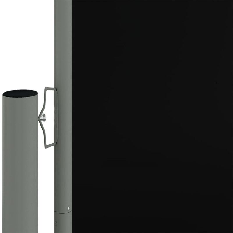 Produktbild för Infällbar sidomarkis svart 200x1200 cm