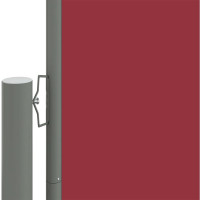 Produktbild för Infällbar sidomarkis röd 220x1200 cm