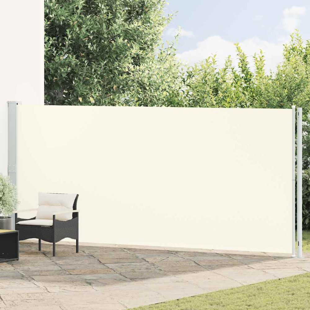 Produktbild för Infällbar sidomarkis 180x600 cm gräddvit