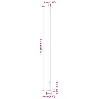 Produktbild för Infällbar sidomarkis 180x600 cm gräddvit
