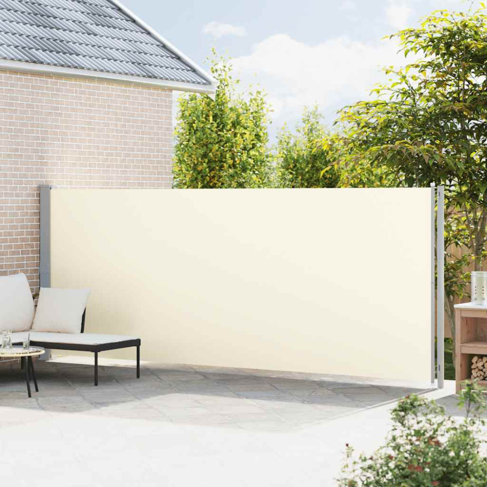 Produktbild för Infällbar sidomarkis 180x600 cm gräddvit