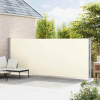 Produktbild för Infällbar sidomarkis 180x600 cm gräddvit