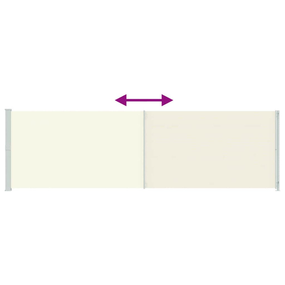 Produktbild för Infällbar sidomarkis 180x600 cm gräddvit