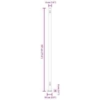 Produktbild för Infällbar sidomarkis 200x600 cm gräddvit