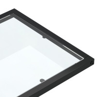 Produktbild för Sidobord till datorbord genomskinligt 50x35x65 cm härdat glas
