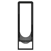 Miniatyr av produktbild för Tidningsställ svart 35x15x45 cm stål