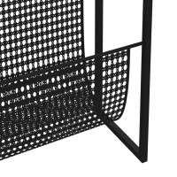 Miniatyr av produktbild för Tidningsställ svart 35x15x45 cm stål