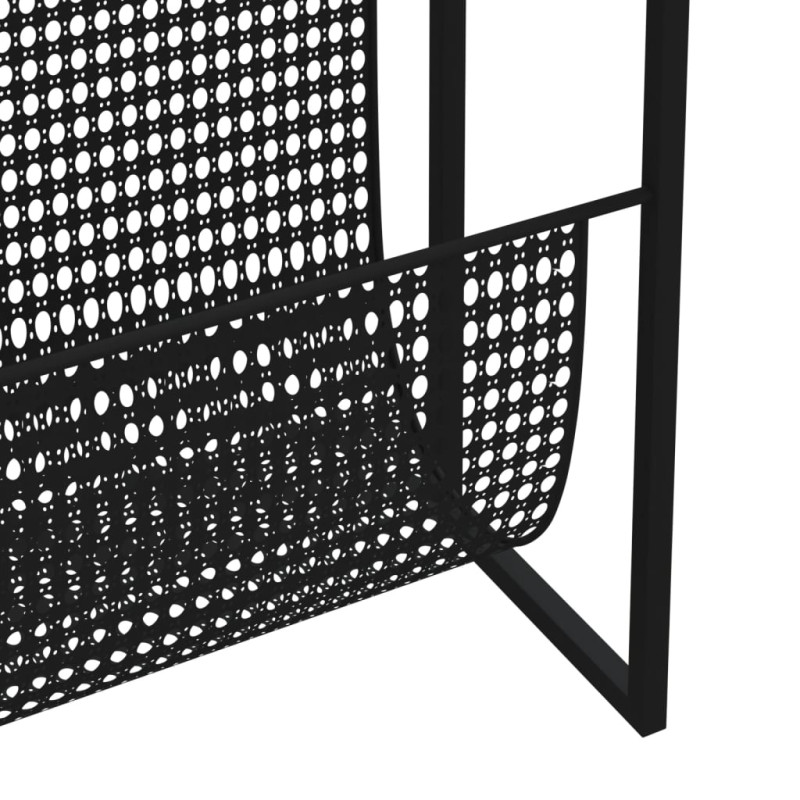 Produktbild för Tidningsställ svart 35x15x45 cm stål