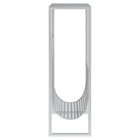 Miniatyr av produktbild för Tidningsställ silver 35x15x45 cm stål