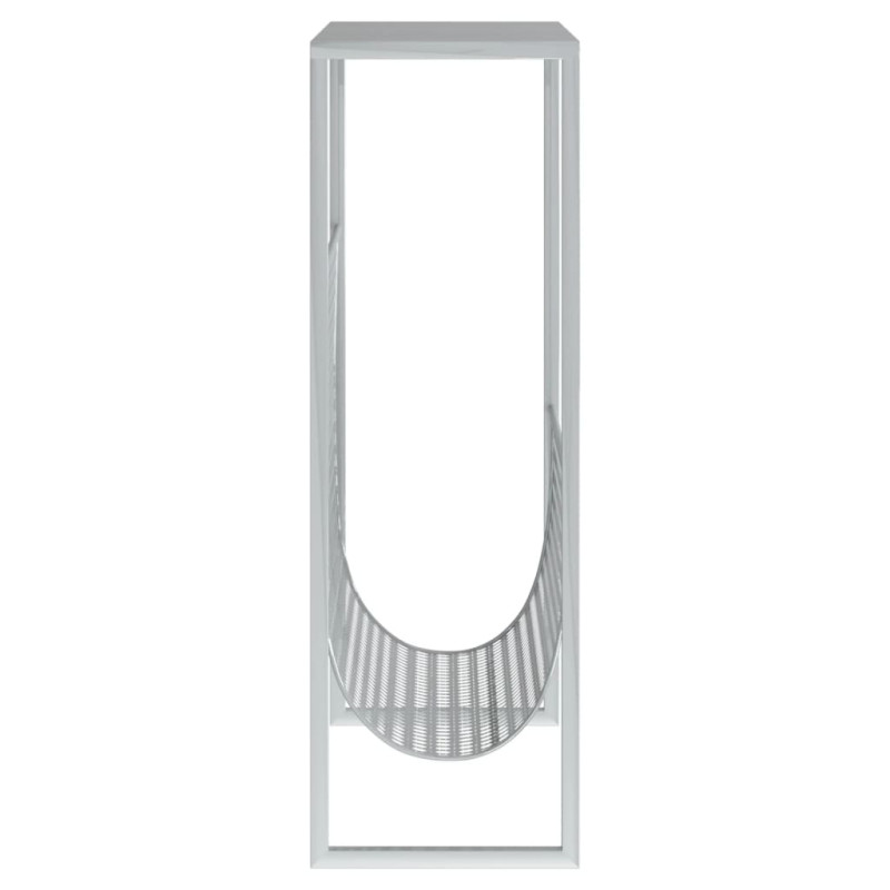 Produktbild för Tidningsställ silver 35x15x45 cm stål