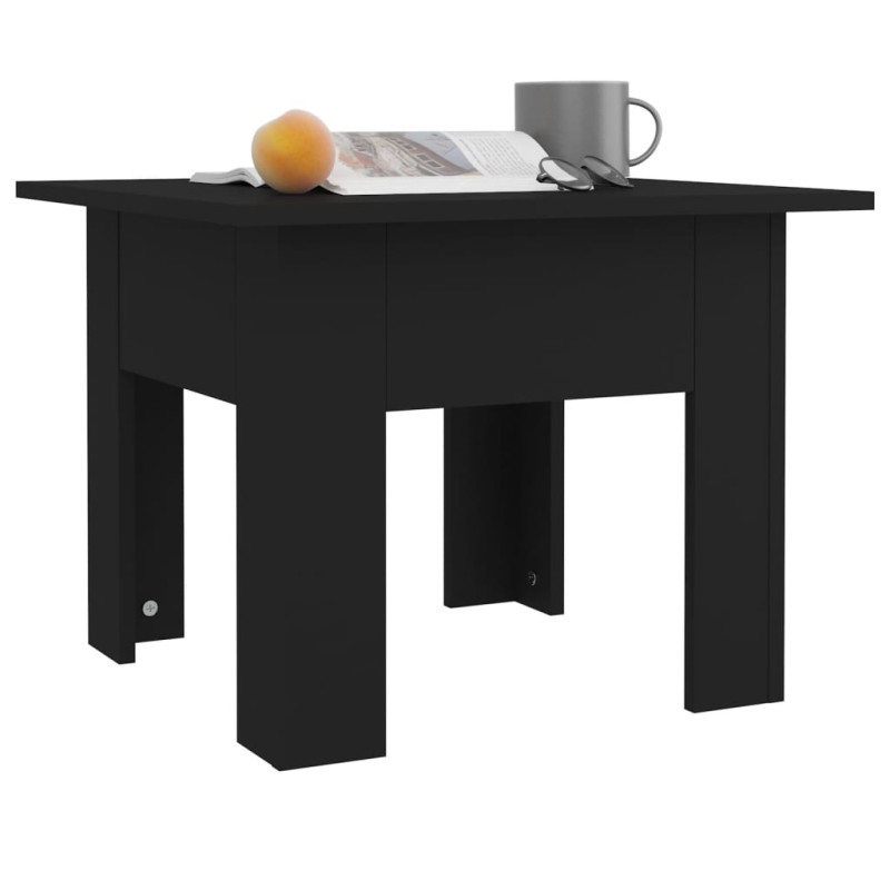 Produktbild för Soffbord svart 55x55x42 cm konstruerat trä