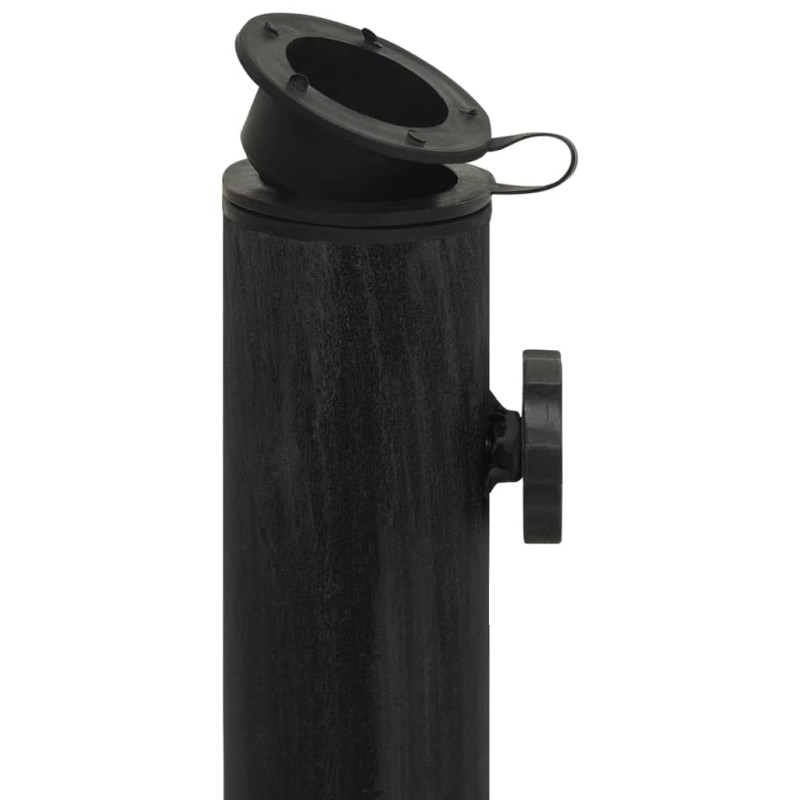 Produktbild för Parasollfot svart 44x44x31 cm gjutjärn