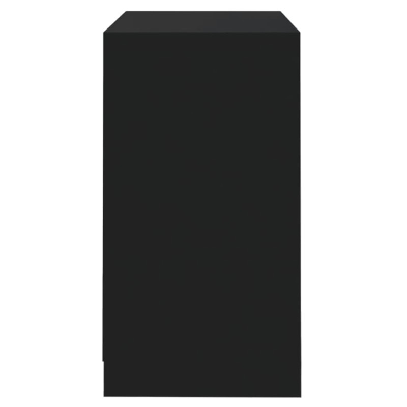 Produktbild för Skänk svart 70x41x75 cm konstruerat trä