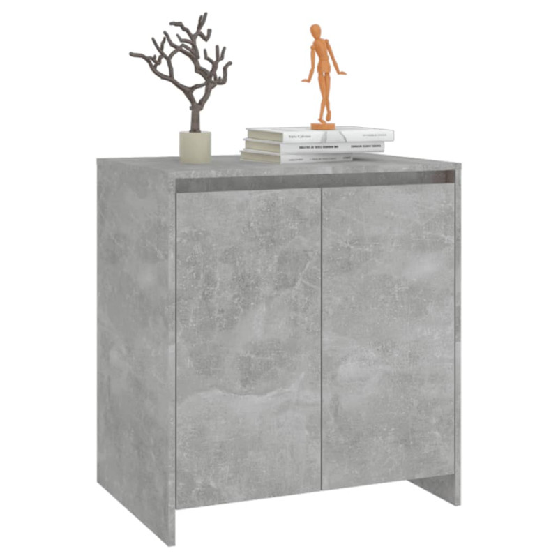 Produktbild för Skänk betonggrå 70x41x75 cm konstruerat trä